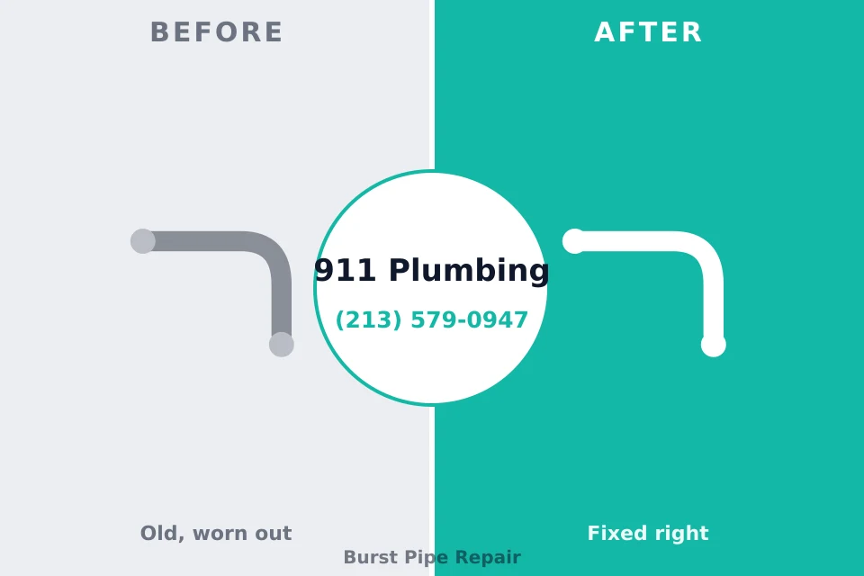 Before and after: plumbing repair Victoria, VA